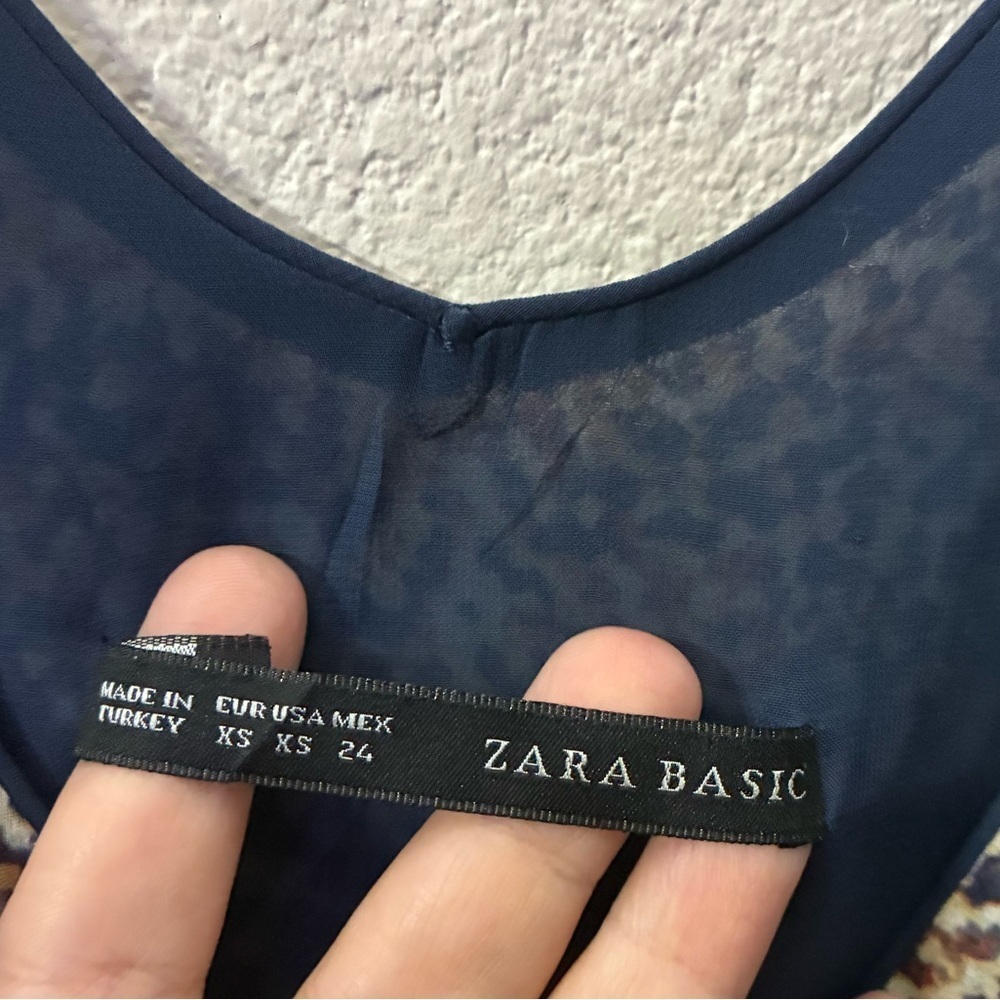Zara Navy Speckled Camisole Top XS - Picture 8 of 10